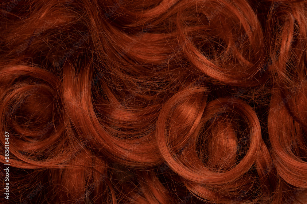 Fototapeta premium Red hair as a background.