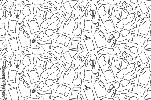 rubbish seamless pattern - vector illustration