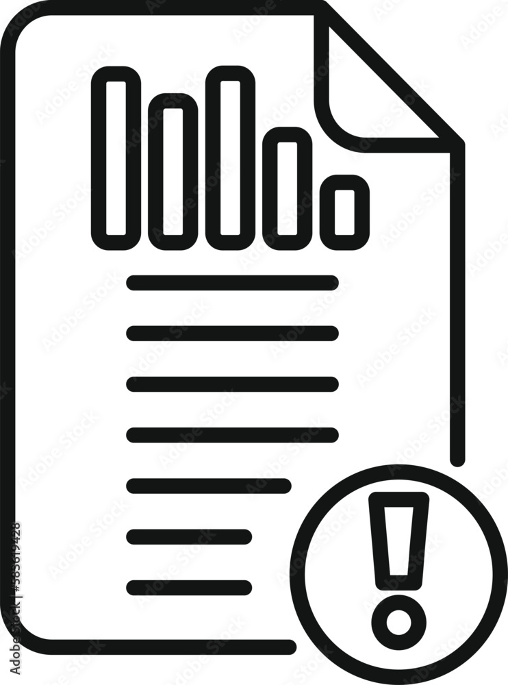 Report urgent icon outline vector. Computer data. Chart finance Report urgent icon outline vector. Computer data. Chart finance