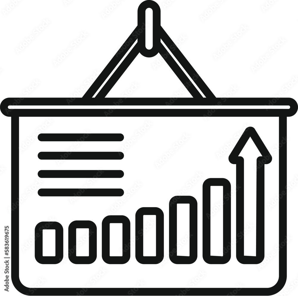 Banner graph icon outline vector. Business document. Chart data Banner graph icon outline vector. Business document. Chart data