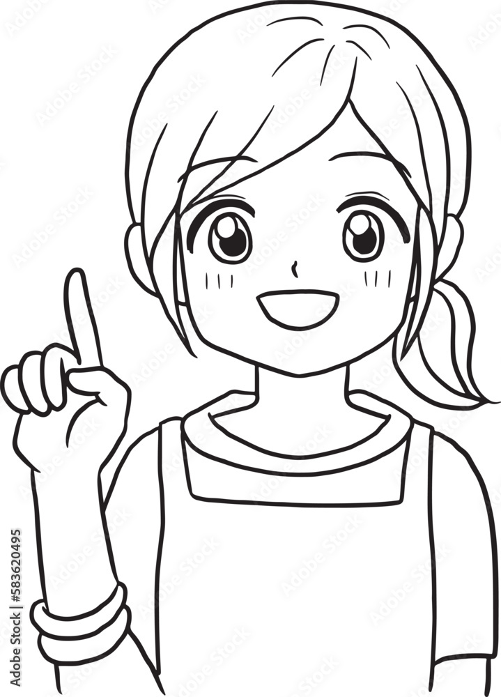 Girl profile avatar cartoon doodle kawaii anime coloring page cute illustration drawing character chibi manga comic Girl profile avatar cartoon doodle kawaii anime coloring page cute illustration drawing character chibi manga comic