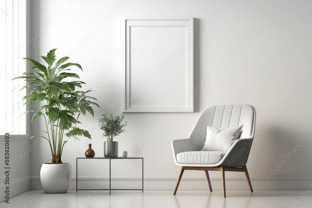Living room interior mockup, Generative AI Living room interior mockup, Generative AI