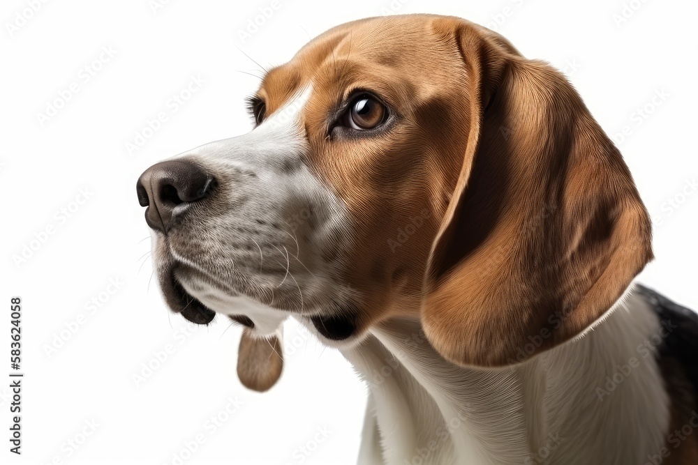 beagle dog isolated on white