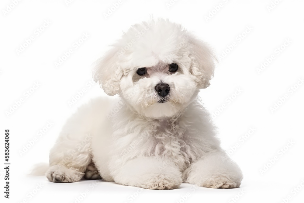 Obraz premium white pomeranian puppy