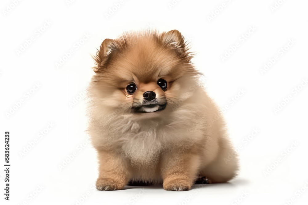 pomeranian puppy isolated on white background pomeranian puppy isolated on white background