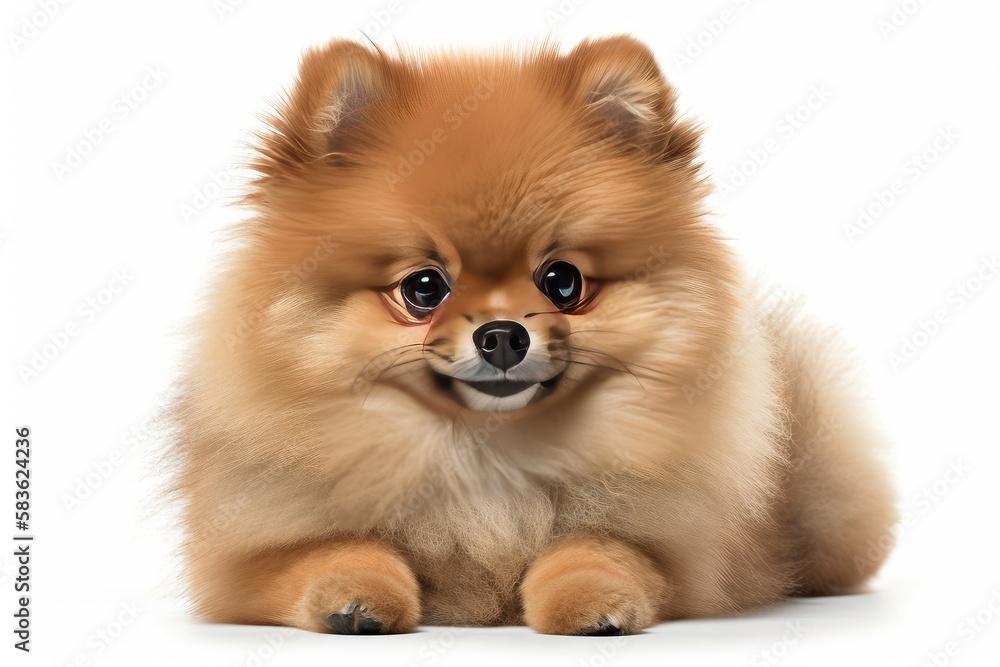 pomeranian puppy isolated on white pomeranian puppy isolated on white