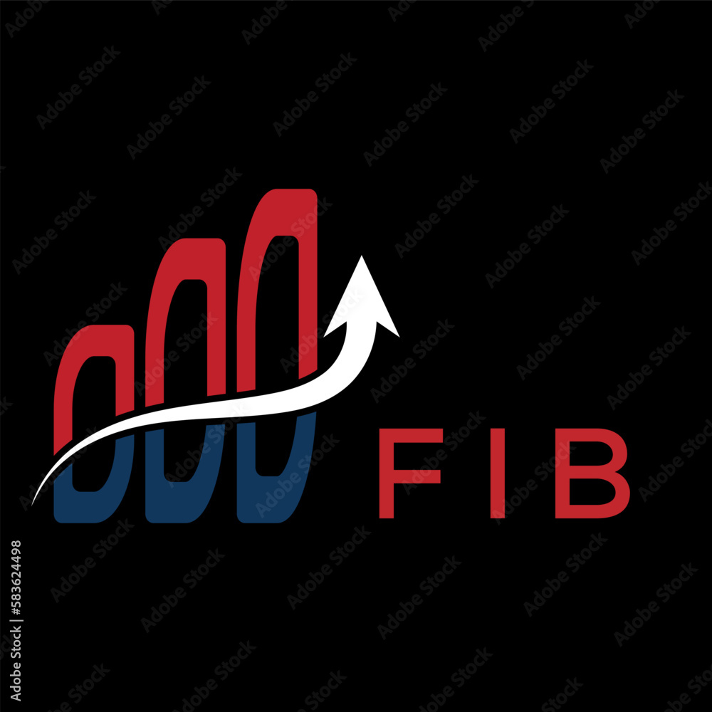 FIB letter logo. FIB Red and Blue Shield Emblem Logo Template. FIB ...