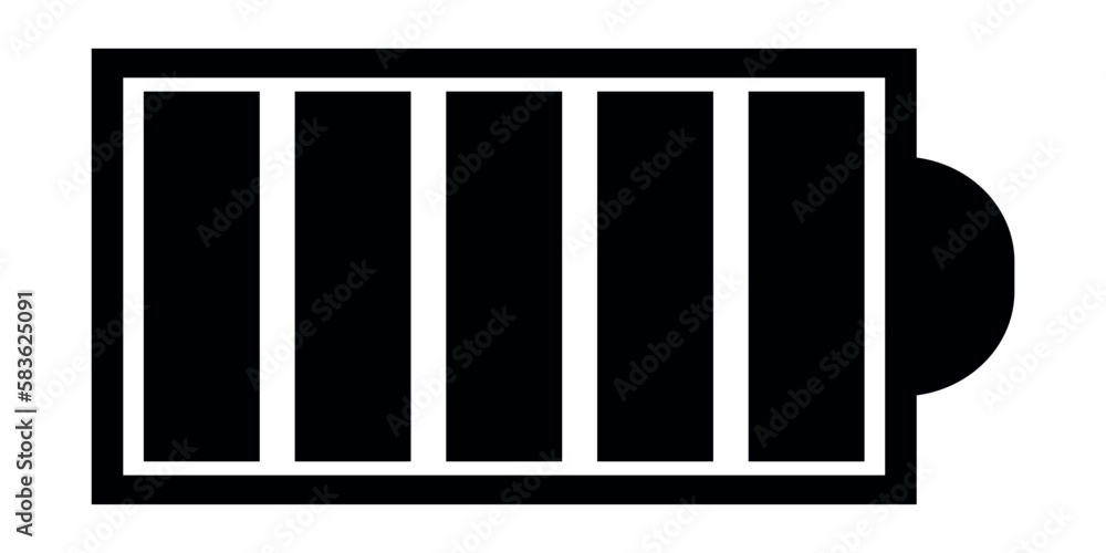 vector full battery icon on white background vector full battery icon on white background