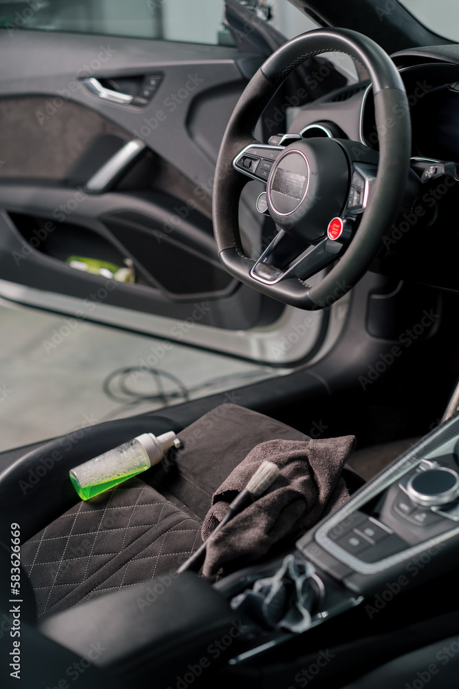 cleaning tools car interior detailing luxury cars