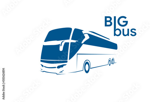 Illustration Vector graphic of Big Bus with Minimalist Concept. fit for Transportation Logo Design etc.
