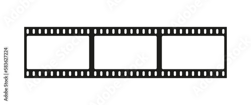 Cinematic film line icon. The film on which the photo or video is recorded, Camera, lens, media, photographer, filming. Movie concept. Vector line icon for Business and Advertising