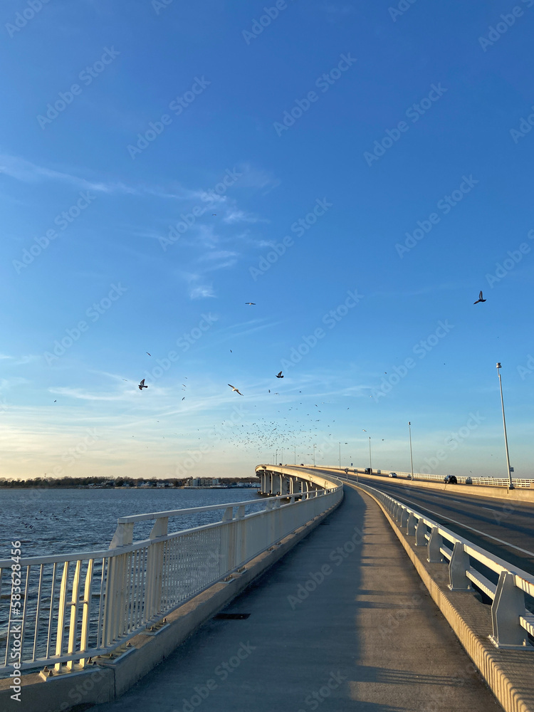Fototapeta premium bridge at sunset
