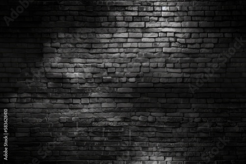 a black wall as a design backdrop. Generative AI