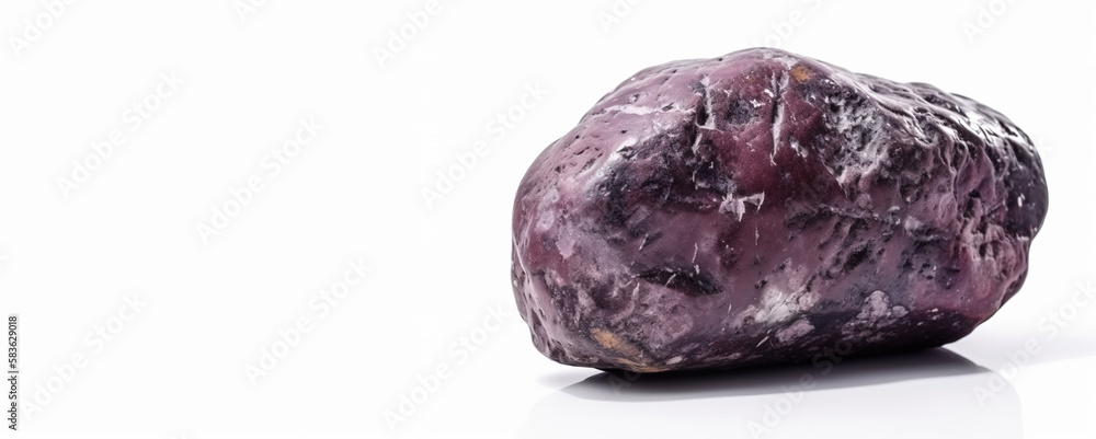 Obraz premium Taaffeite is a rare precious natural stone on a white background. AI generated. Header banner mockup with space.
