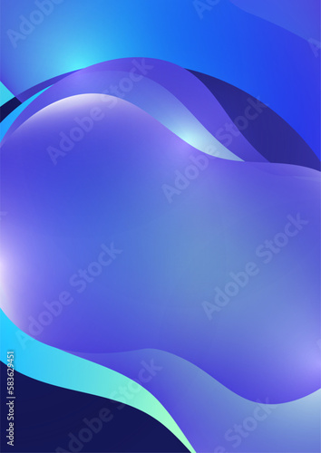 Fluid gradient background. Abstract 3d background. Liquid paints. Banner or sign design. Vector