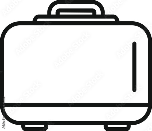 Big food box icon outline vector. Snack meal. Child snack
