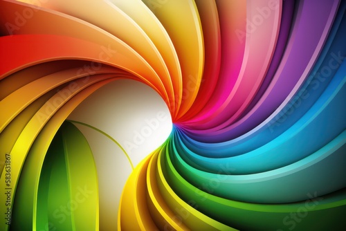 Rainbow abstract wallpaper background. Generative AI.