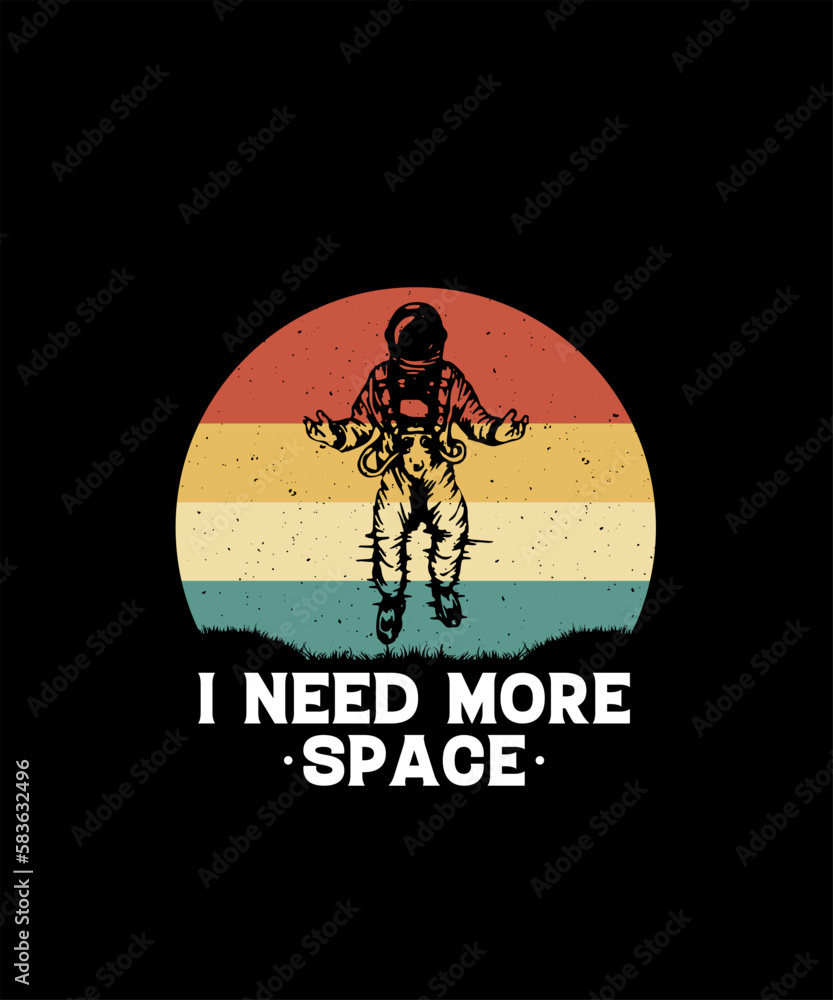 Space logo vector t-shirt illustration design
