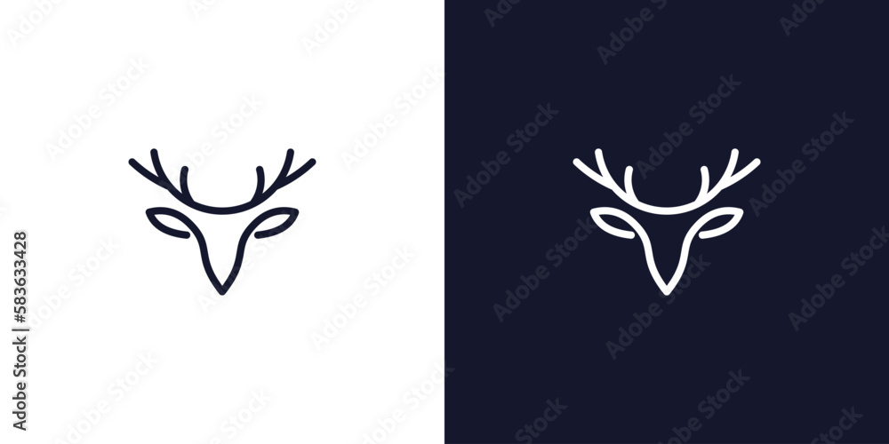 deer head line elegant logo icon designs vector deer head line elegant logo icon designs vector