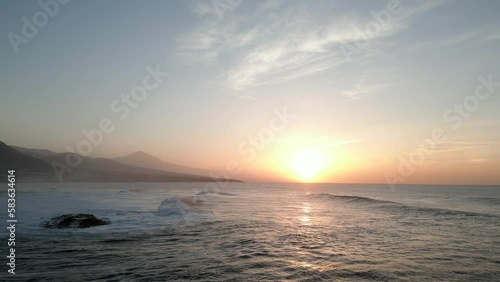 Tenerife Atlantic Waves Sunset 
