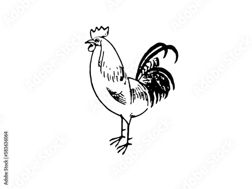 Rooster Stamp 