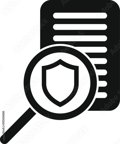 Document liability icon simple vector. Money policy. Security accident photo
