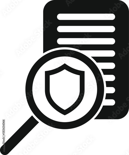 Document liability icon simple vector. Money policy. Security accident