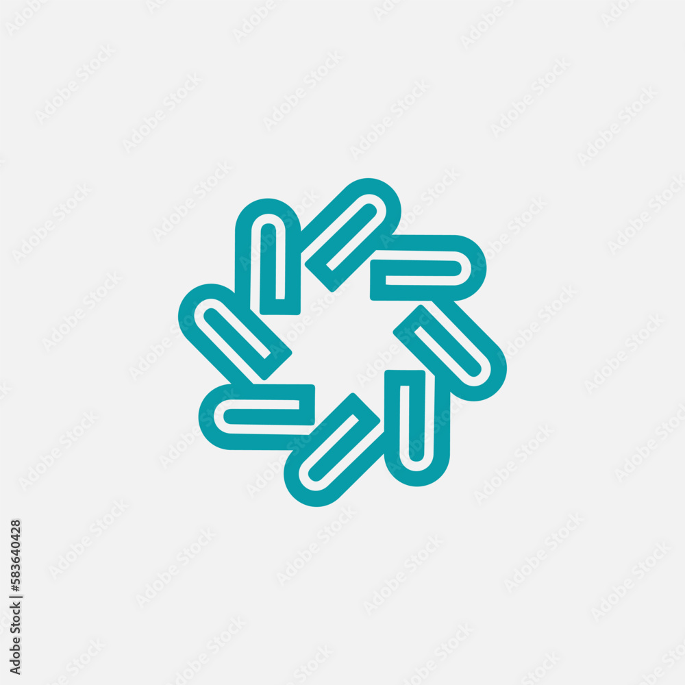 Circular logo design for education in turquoise green tone Circular logo design for education in turquoise green tone