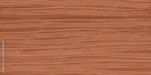 Uniform teak wood grain texture with horizontal veins. Vector wooden background. Lining boards wall. Dried planks. Painted wood. Swatch for laminate