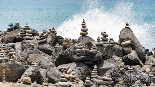 Steinformationen auf der Insel La Réunion im Indischen Ozean (Frankreich) © cjhimself