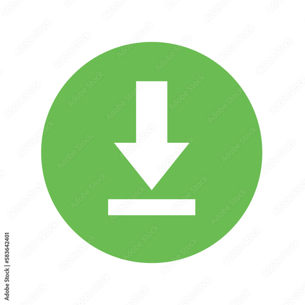 green download icon vector green download icon vector
