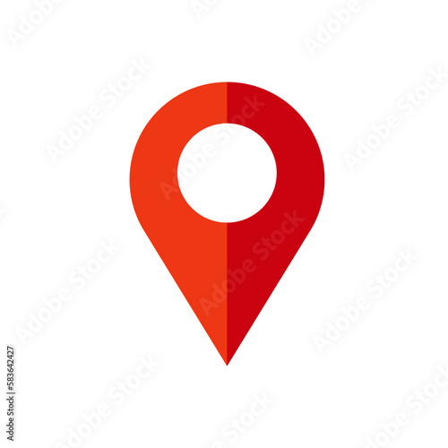 geolocation tag red vector