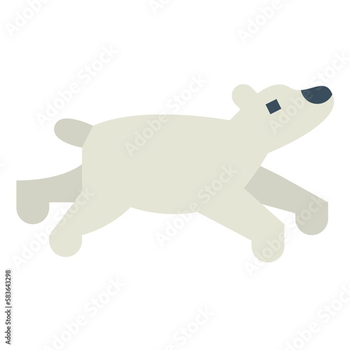 polar bear flat icon style