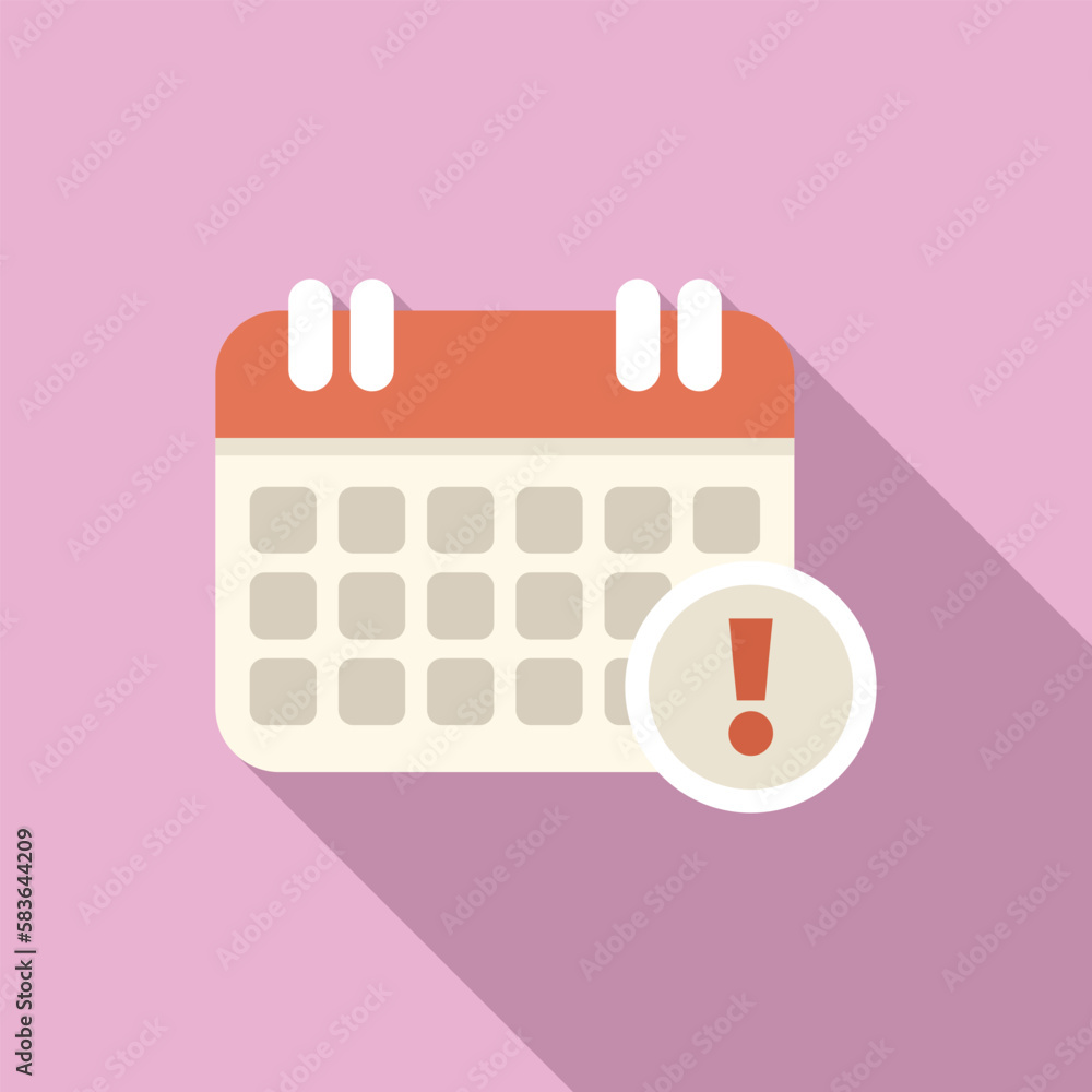 Busy calendar icon flat vector. Rush job. Delivery courier Busy calendar icon flat vector. Rush job. Delivery courier