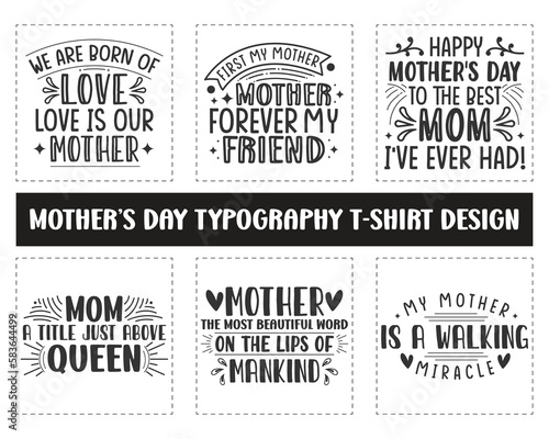 Mother's day typography svg t-shirt design bundles. Mother's day lettering design. Typography design for t-shirt and hoodies