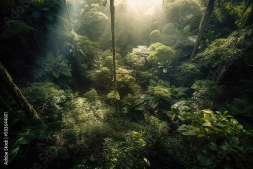 tropical forest created with Generative AI technology