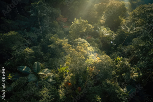 tropical forest created with Generative AI technology