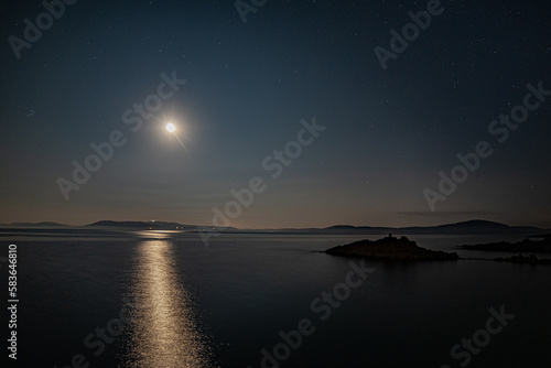 moon at the sea