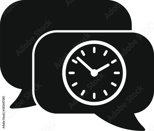 Rush job chat icon simple vector. Office work. Busy parcel
