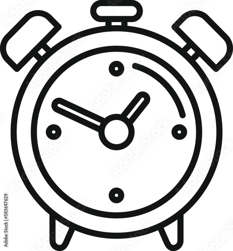Rush job alarm clock icon outline vector. Business work. Computer time