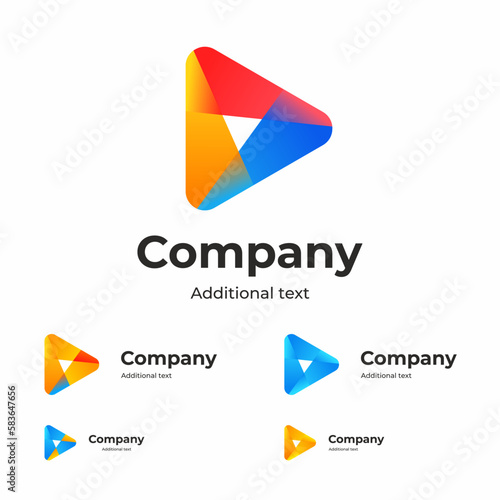 Bright play logo icon Free Download Bright play logo icon - GFXLoad
