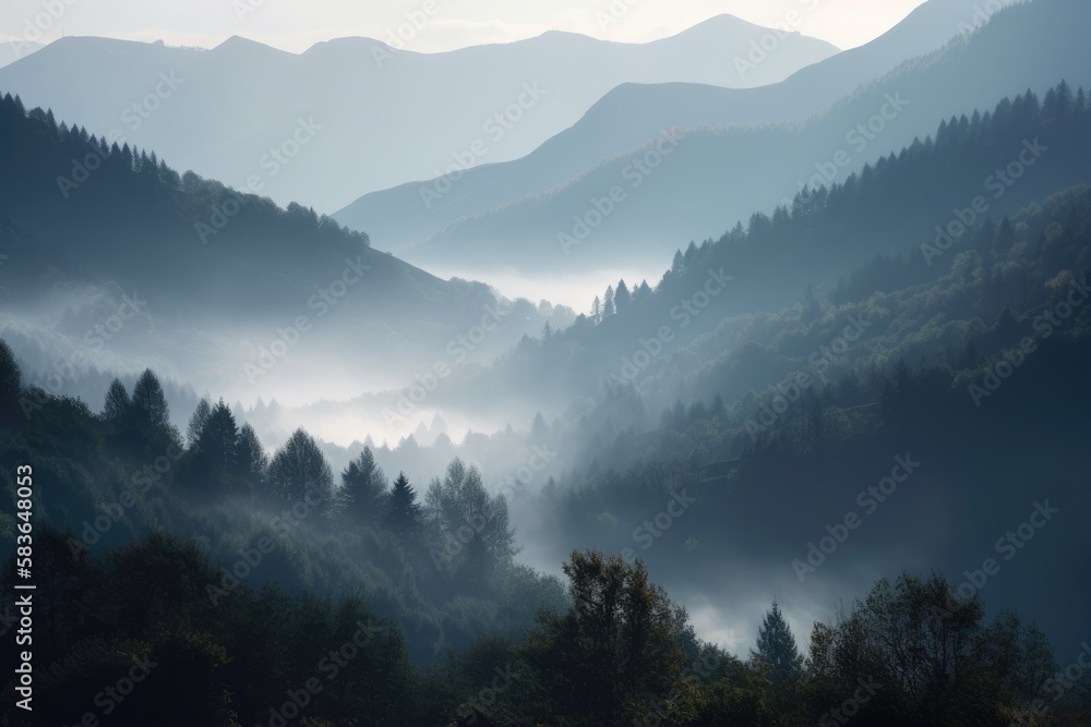 mountains in the morning -Created with generative ai mountains in the morning -Created with generative ai