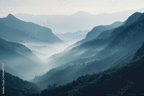 mountains in the morning -Created with generative ai © Rieth