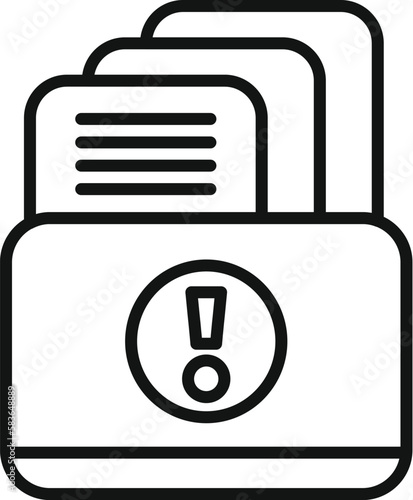 Rush folder icon outline vector. Business work. Computer service