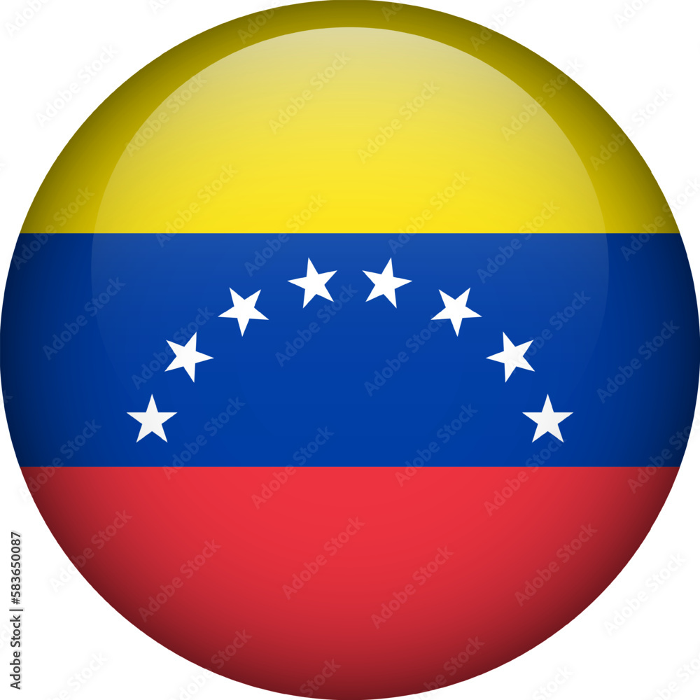 Venezuela flag button. Emblem of Venezuela. Vector flag, symbol. Colors and proportion correctly. Venezuela flag button. Emblem of Venezuela. Vector flag, symbol. Colors and proportion correctly.