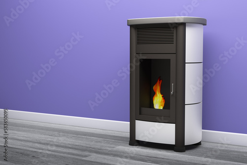 pellet stove fireplace