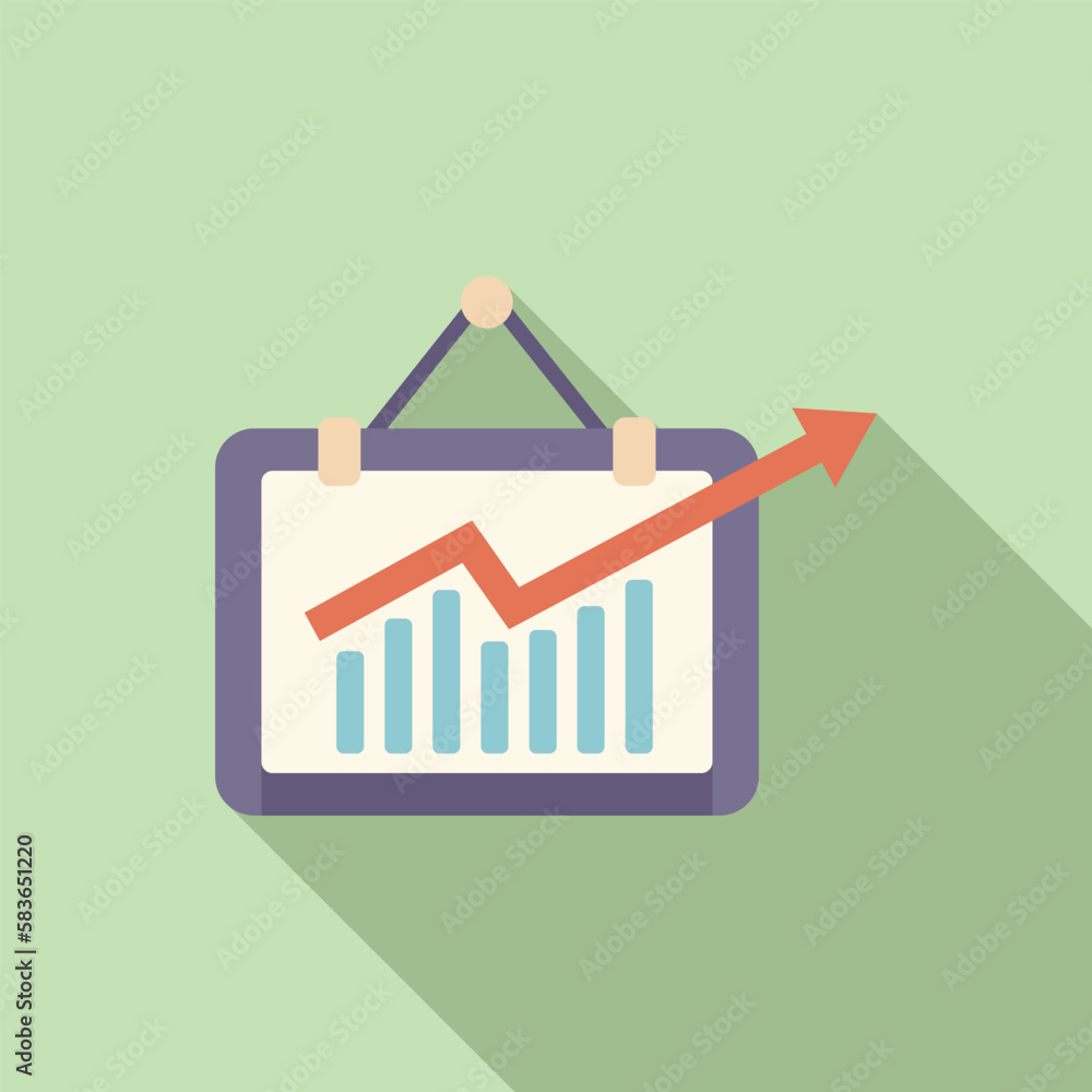 Data banner icon flat vector. Digital business. Computer finance Data banner icon flat vector. Digital business. Computer finance