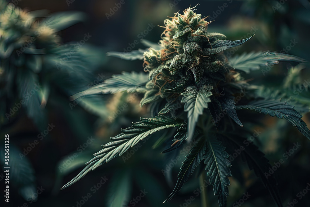 Cannabis Flower - Weed Bud Close Shoot - Marijuana - Outdoor Cannabis Flower - Weed Bud Close Shoot - Marijuana - Outdoor