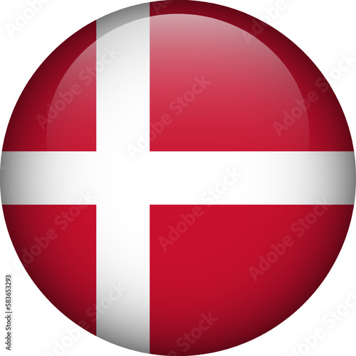 Free Download Denmark flag button. Emblem of Denmark. Vector flag, symbol. Colors and proportion correctly. - GFXLoad