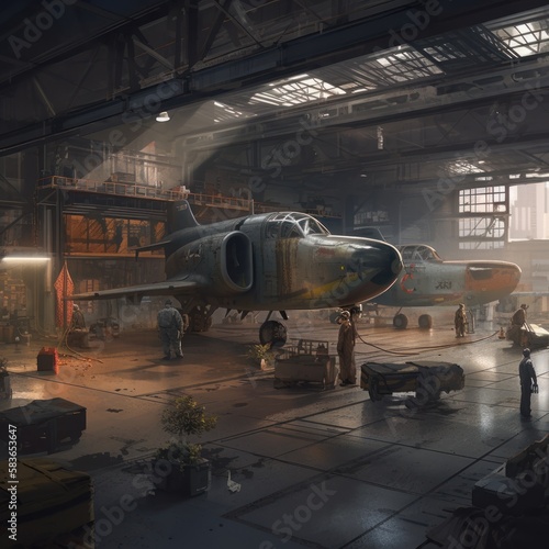 Hangar game art